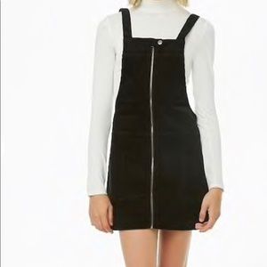 Forever 21 Corduroy Zip-Up Overall Dress